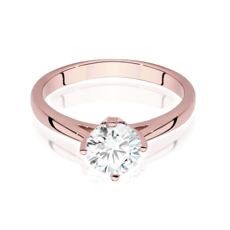 Pierścionek W543 Diament 1,00ct różowe złoto