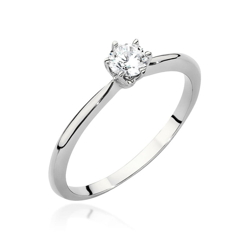 Pierścionek W553 Diament 0,40ct białe złoto