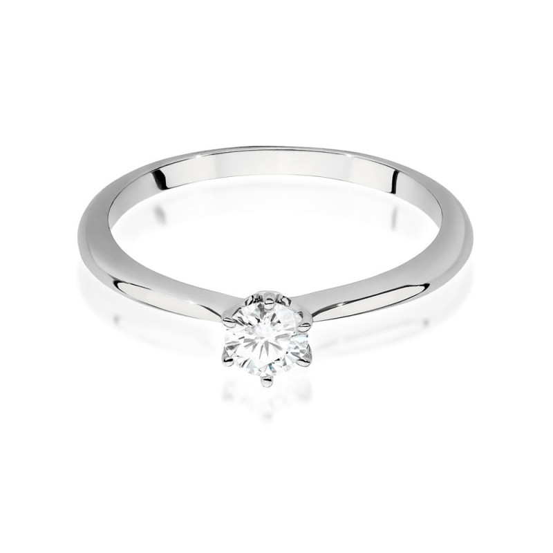Pierścionek W553 Diament 0,40ct białe złoto