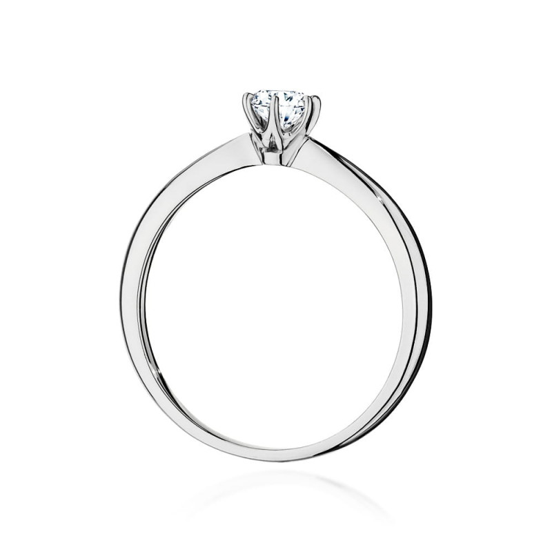 Pierścionek W553 Diament 0,40ct białe złoto
