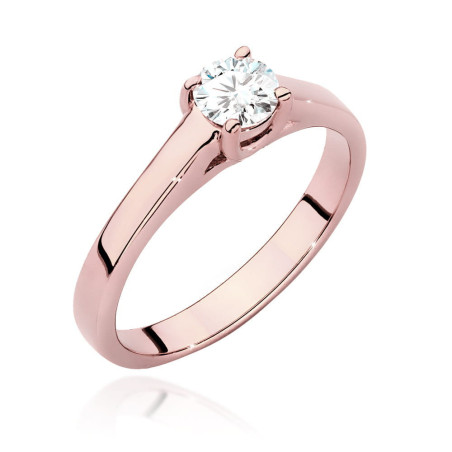Pierścionek W544 Diament 0,40ct różowe złoto
