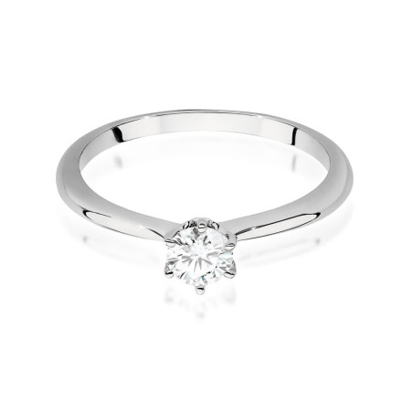 Pierścionek W553 Diament 0,50ct białe złoto
