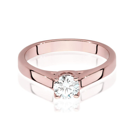 Pierścionek W544 Diament 0,50ct różowe złoto