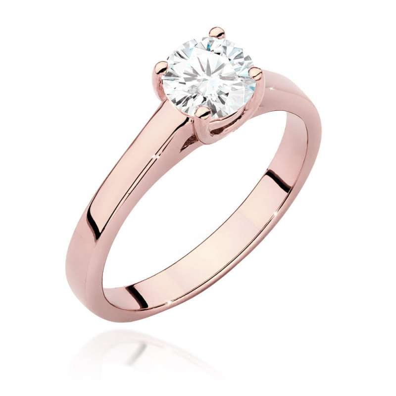 Pierścionek W544 Diament 0,70ct różowe złoto