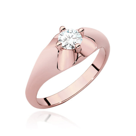 Pierścionek W545 Diament 0,40ct różowe złoto