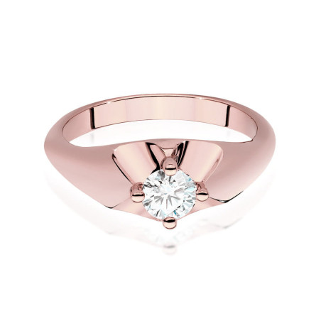 Pierścionek W545 Diament 0,40ct różowe złoto