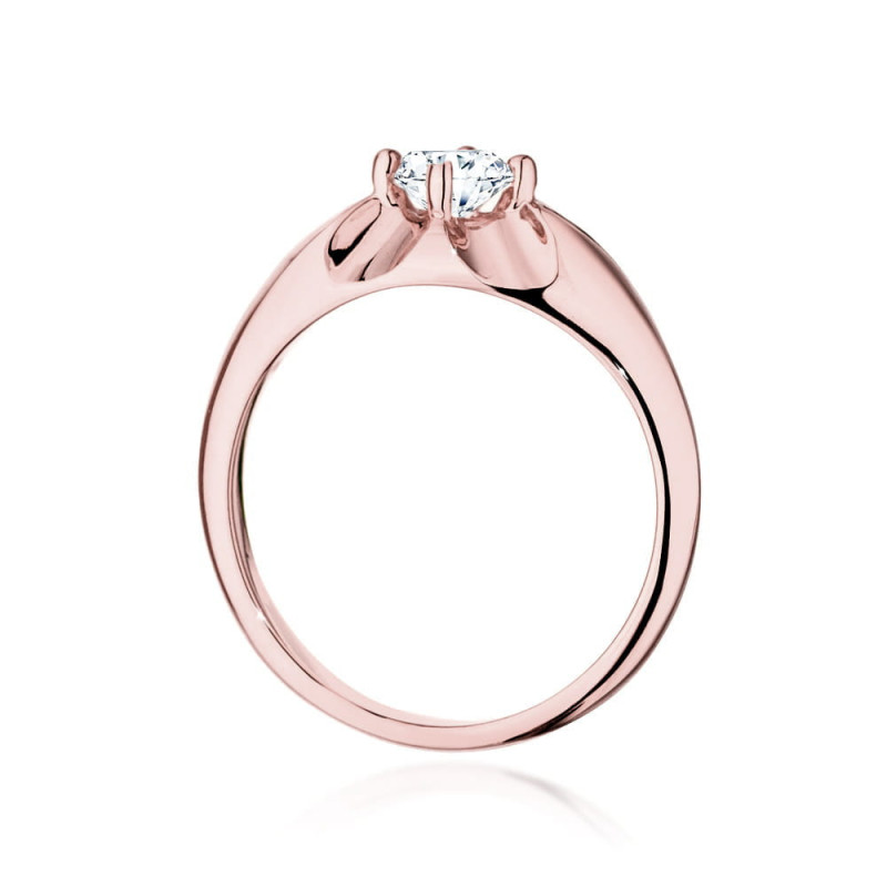 Pierścionek W545 Diament 0,40ct różowe złoto