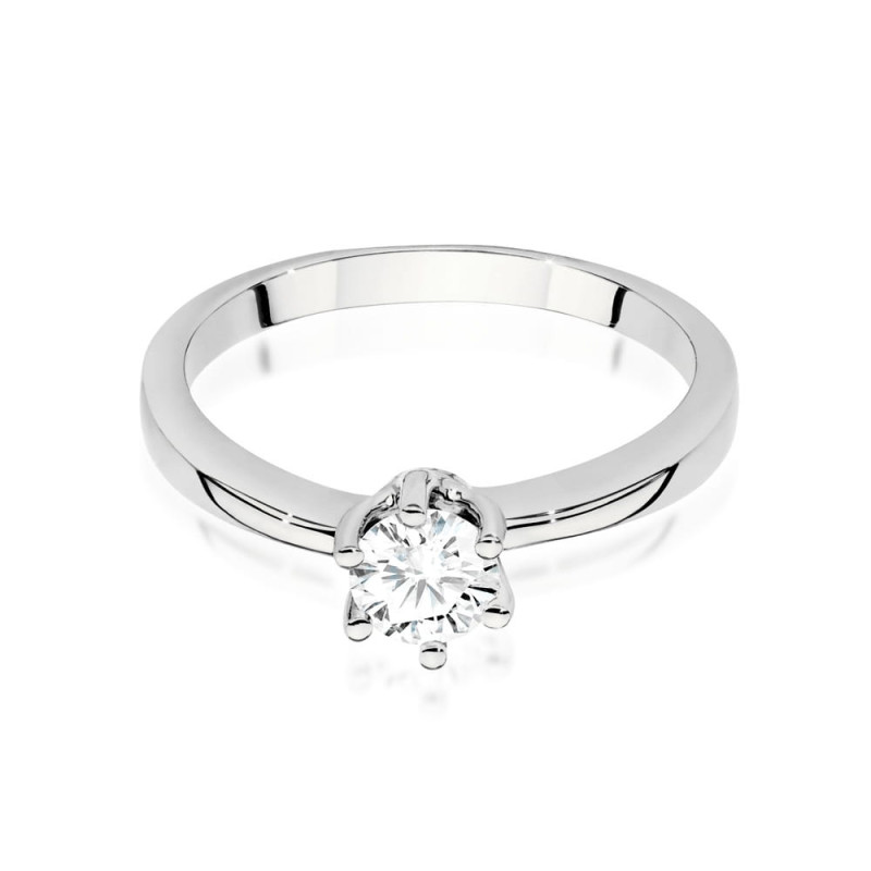 Pierścionek W563 Diament 0,40ct białe złoto