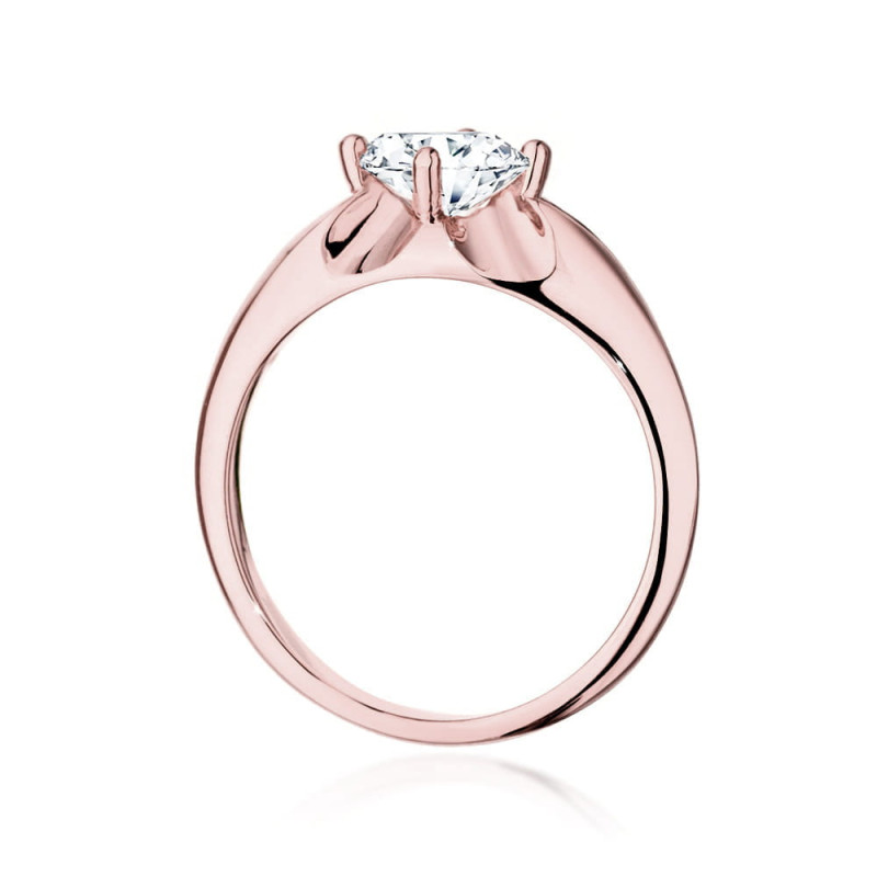 Pierścionek W545 Diament 0,70ct różowe złoto