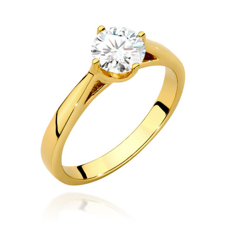 Pierścionek W543 Diament 0,70ct żółte złoto