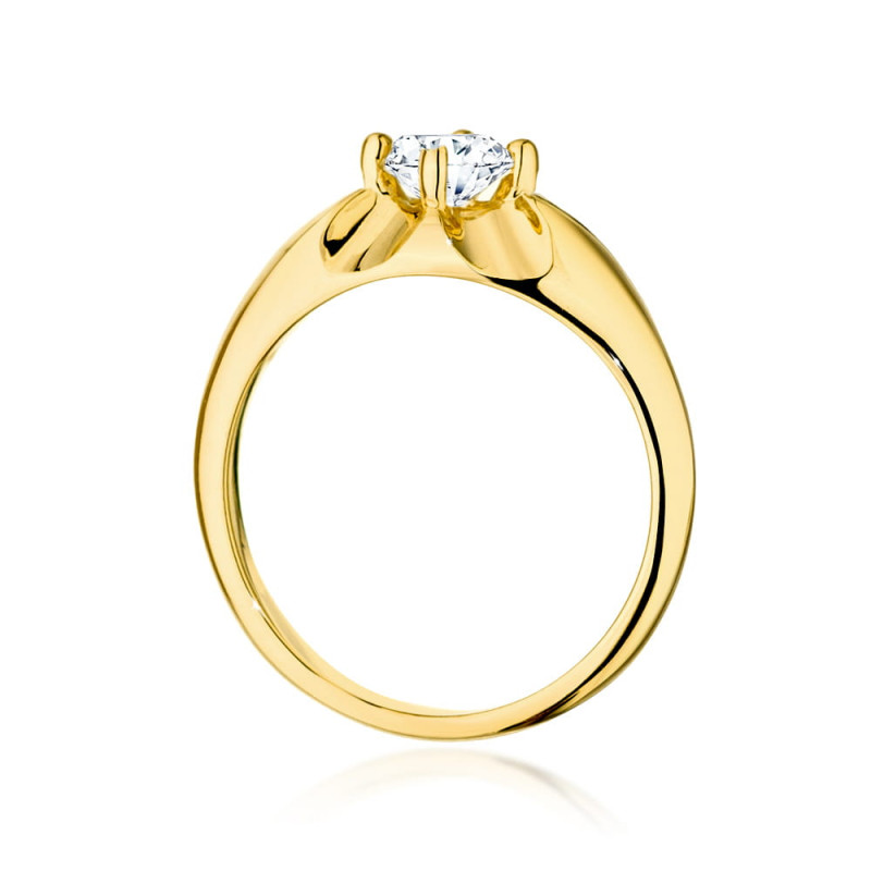 Pierścionek W545 Diament 0,50ct żółte złoto