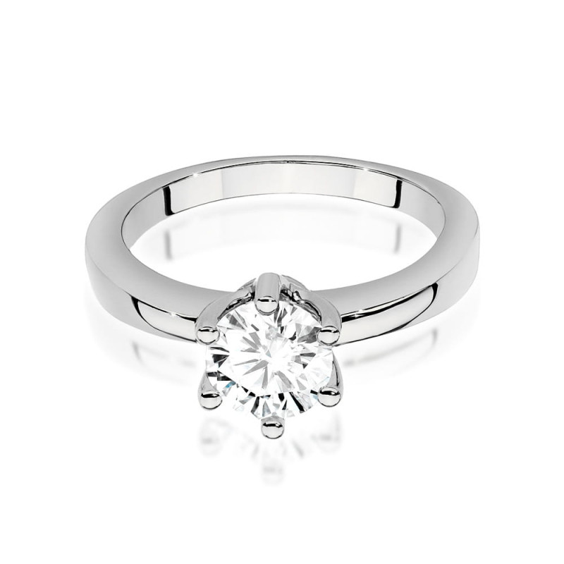 Pierścionek W563 Diament 0,70ct białe złoto