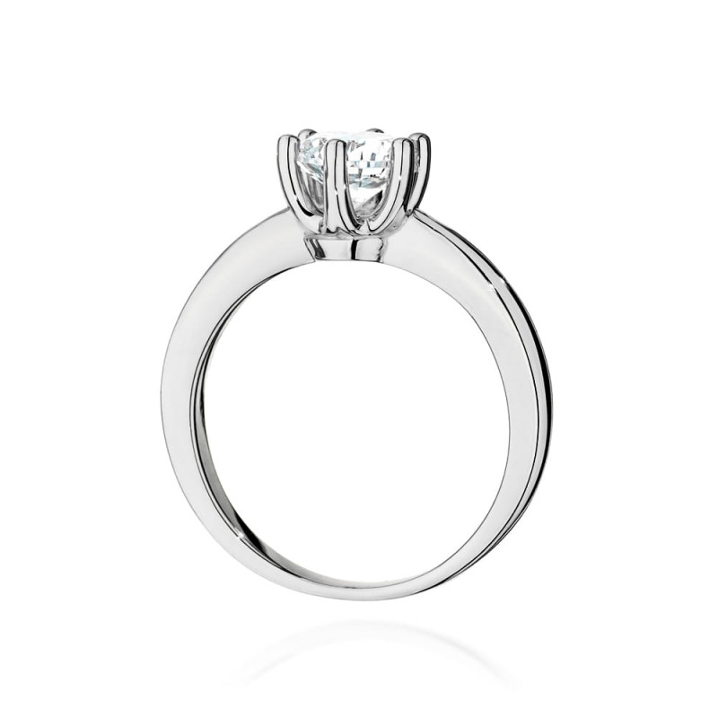 Pierścionek W563 Diament 0,70ct białe złoto