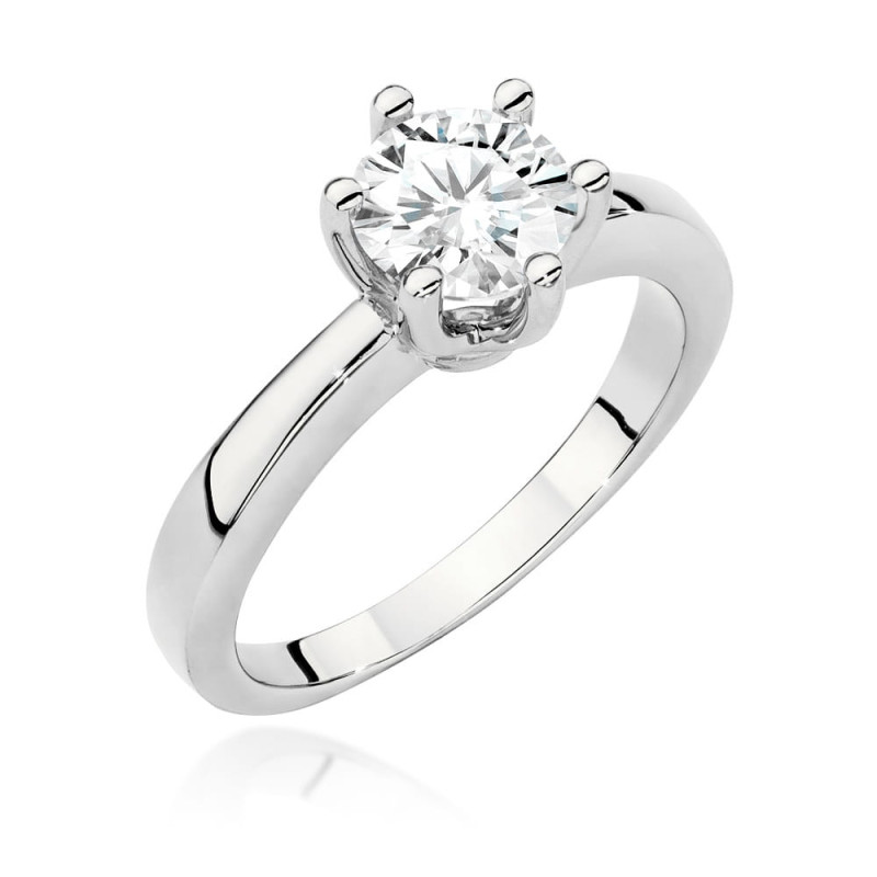 Pierścionek W563 Diament 1,00ct białe złoto