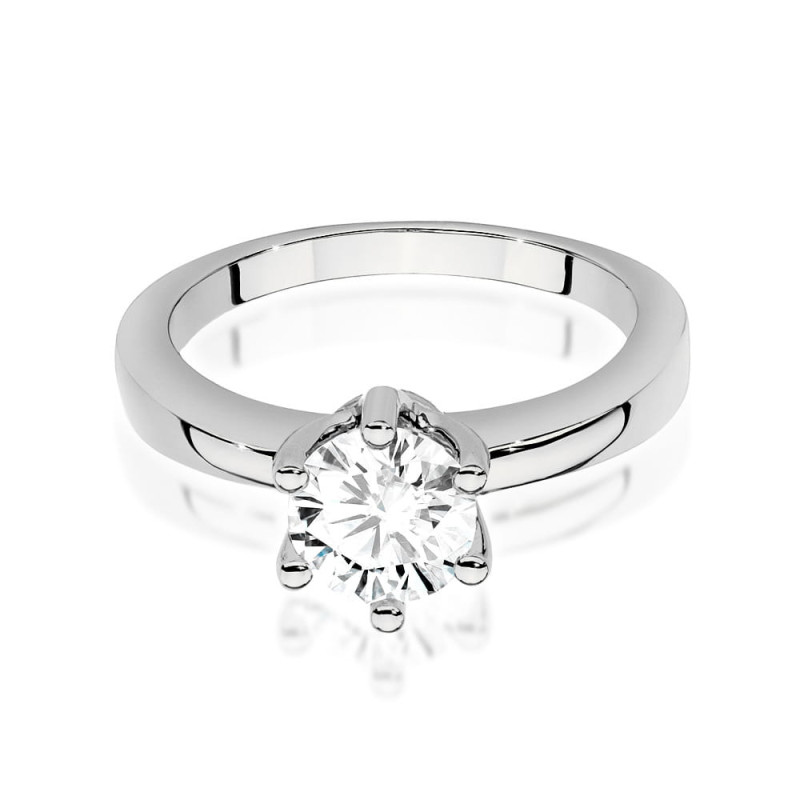 Pierścionek W563 Diament 1,00ct białe złoto