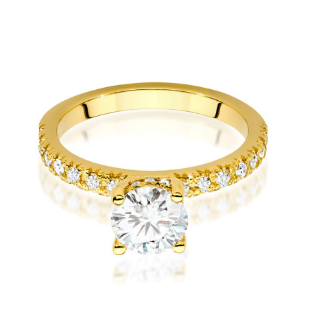Pierścionek W546 Diament 1,00ct żółte złoto