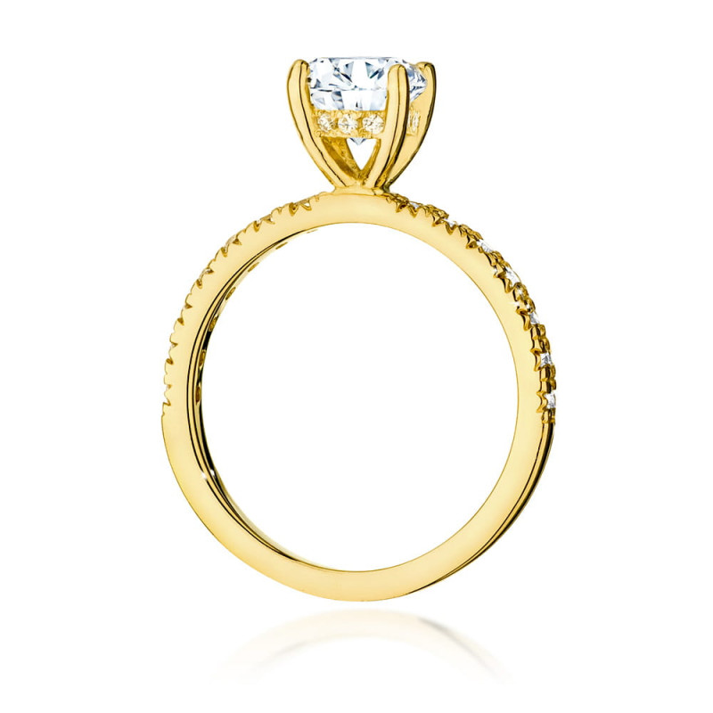 Pierścionek W546 Diament 1,00ct żółte złoto