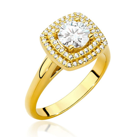 Pierścionek W548 Diament 0,70ct żółte złoto