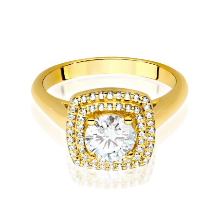 Pierścionek W548 Diament 0,70ct żółte złoto