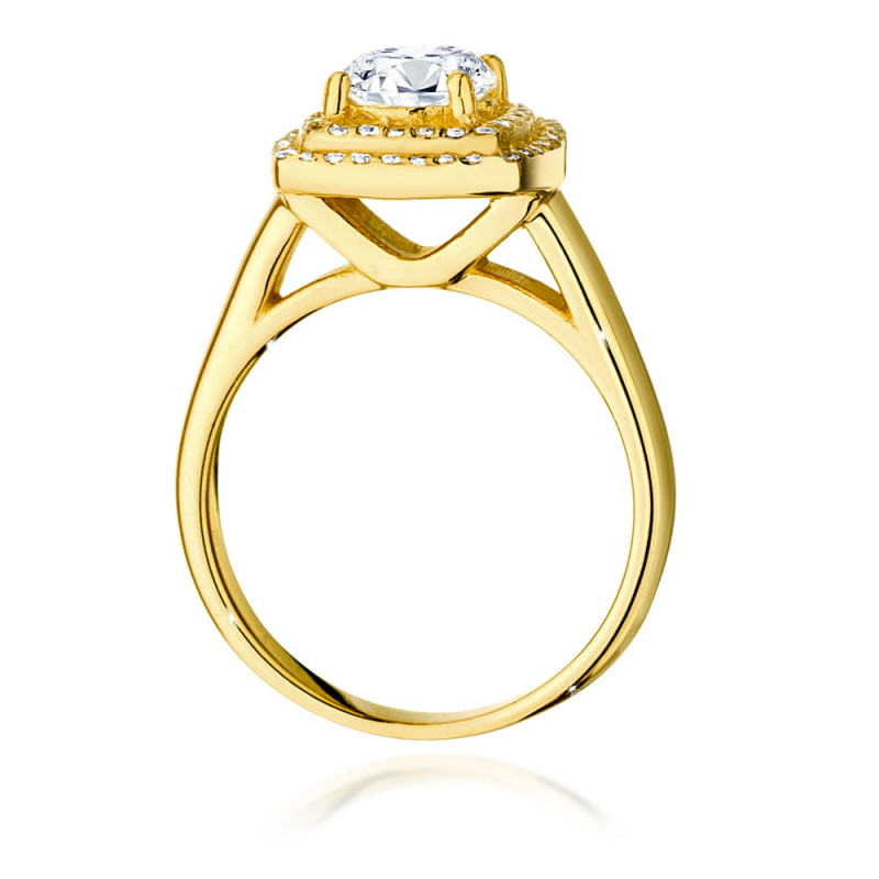 Pierścionek W548 Diament 0,70ct żółte złoto