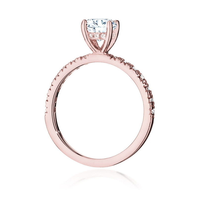 Pierścionek W546 Diament 0,70ct różowe złoto