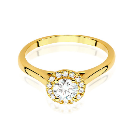 Pierścionek W550 Diament 0,50ct żółte złoto