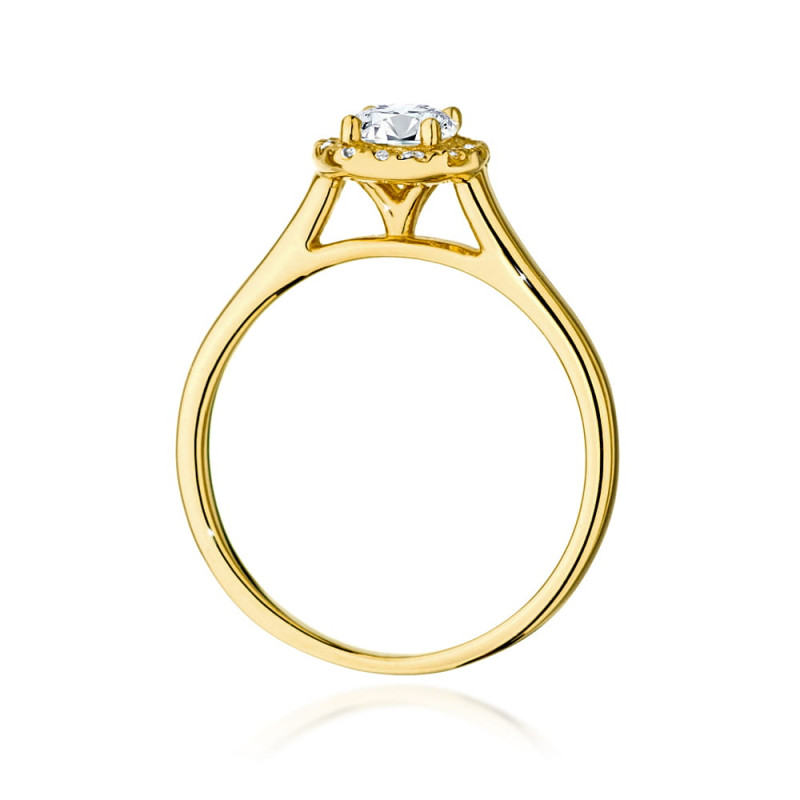 Pierścionek W550 Diament 0,50ct żółte złoto