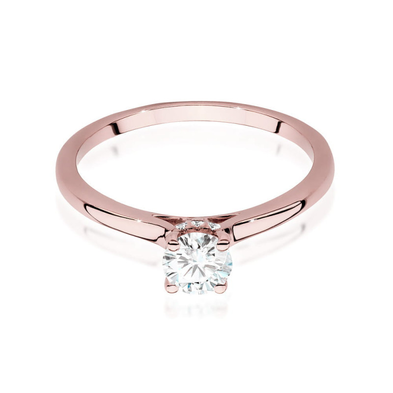 Pierścionek W547 Diament 0,40ct różowe złoto