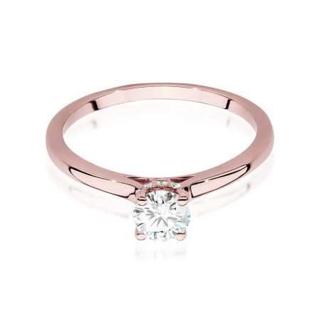 Pierścionek W547 Diament 0,40ct różowe złoto