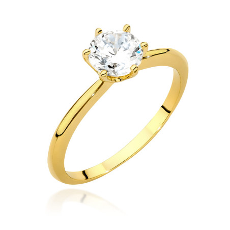 Pierścionek W553 Diament 1,00ct żółte złoto