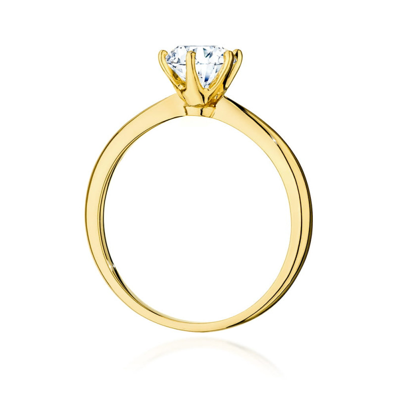 Pierścionek W553 Diament 1,00ct żółte złoto