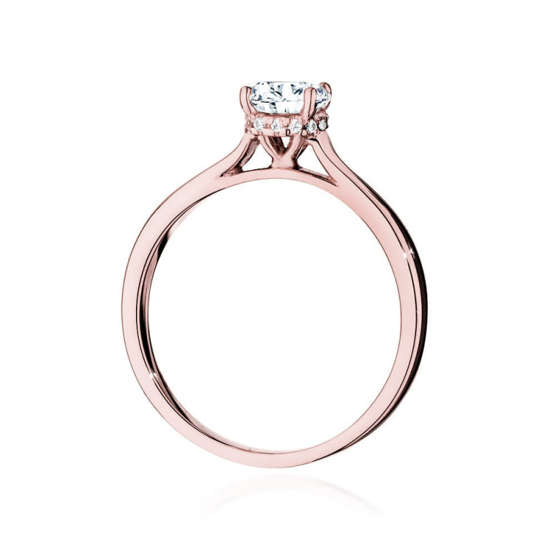 Pierścionek W547 Diament 0,70ct różowe złoto