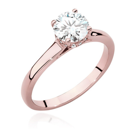 Pierścionek W547 Diament 1,00ct różowe złoto