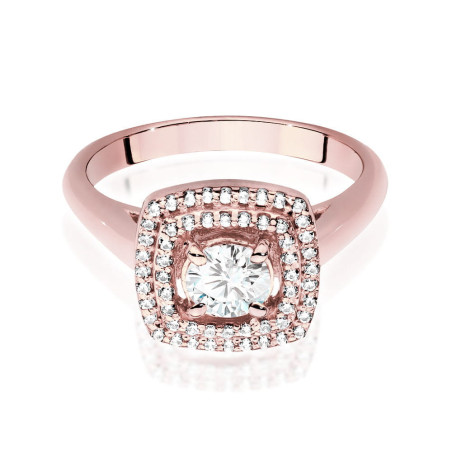 Pierścionek W548 Diament 0,40ct różowe złoto