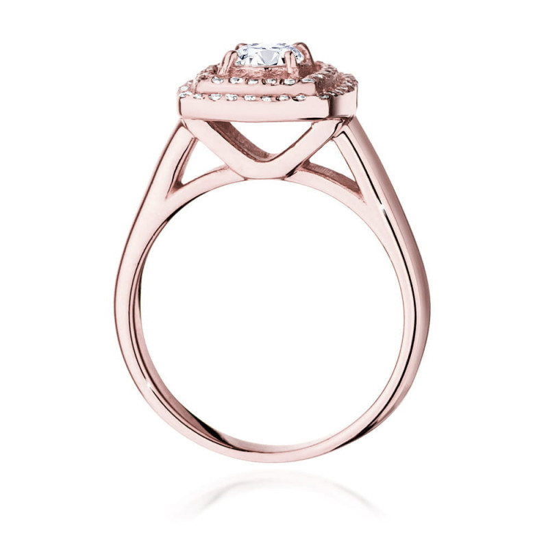 Pierścionek W548 Diament 0,40ct różowe złoto