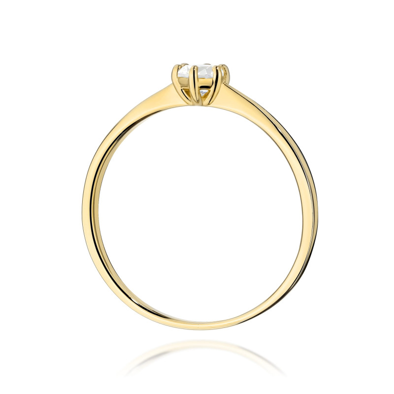 Pierścionek W579 Diament 0,20ct żółte złoto