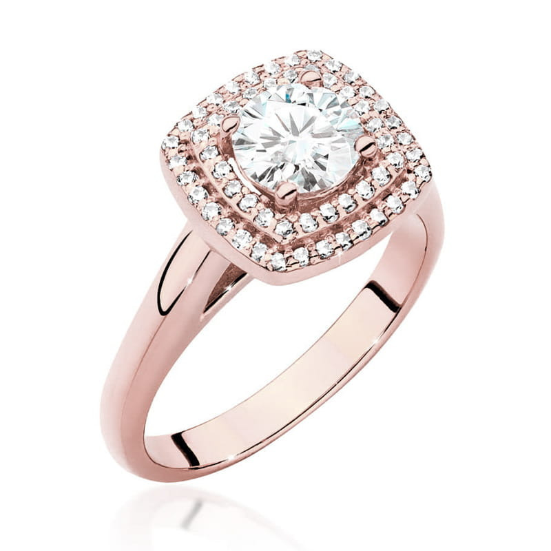 Pierścionek W548 Diament 0,70ct różowe złoto