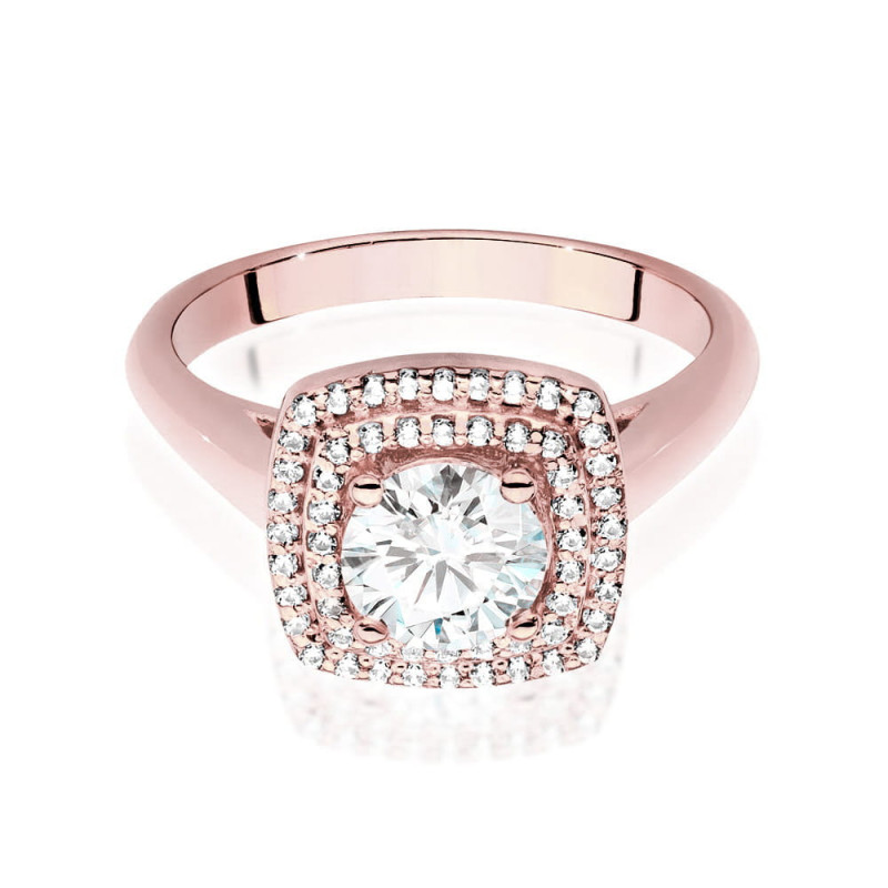 Pierścionek W548 Diament 0,70ct różowe złoto