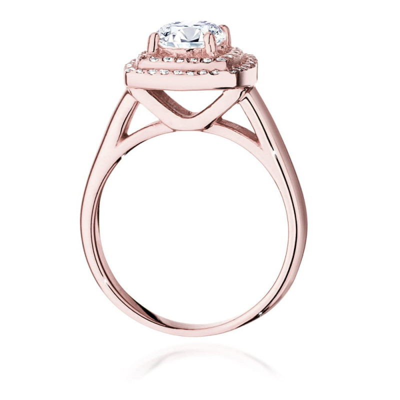 Pierścionek W548 Diament 0,70ct różowe złoto