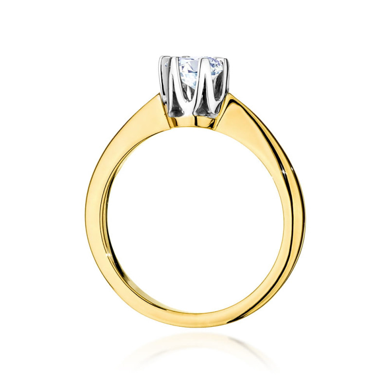 Pierścionek W220B Diament 0,40ct żółte złoto