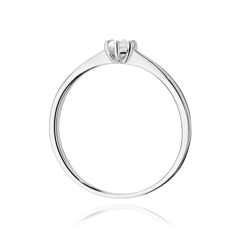Pierścionek W579 Diament 0,15ct białe złoto