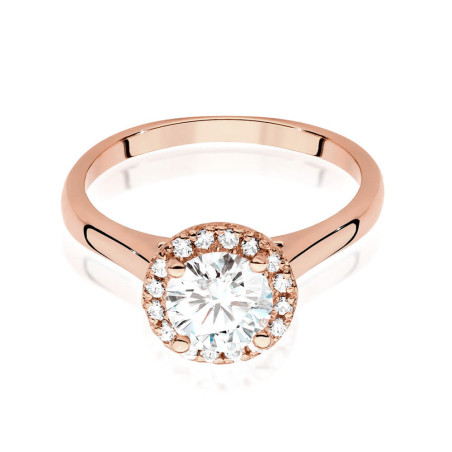 Pierścionek W550 Diament 0,70ct różowe złoto