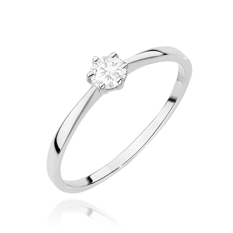 Pierścionek W579 Diament 0,20ct białe złoto
