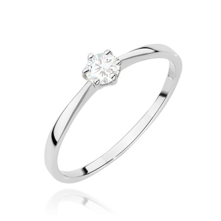Pierścionek W579 Diament 0,20ct białe złoto