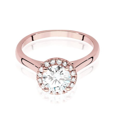 Pierścionek W550 Diament 1,00ct różowe złoto