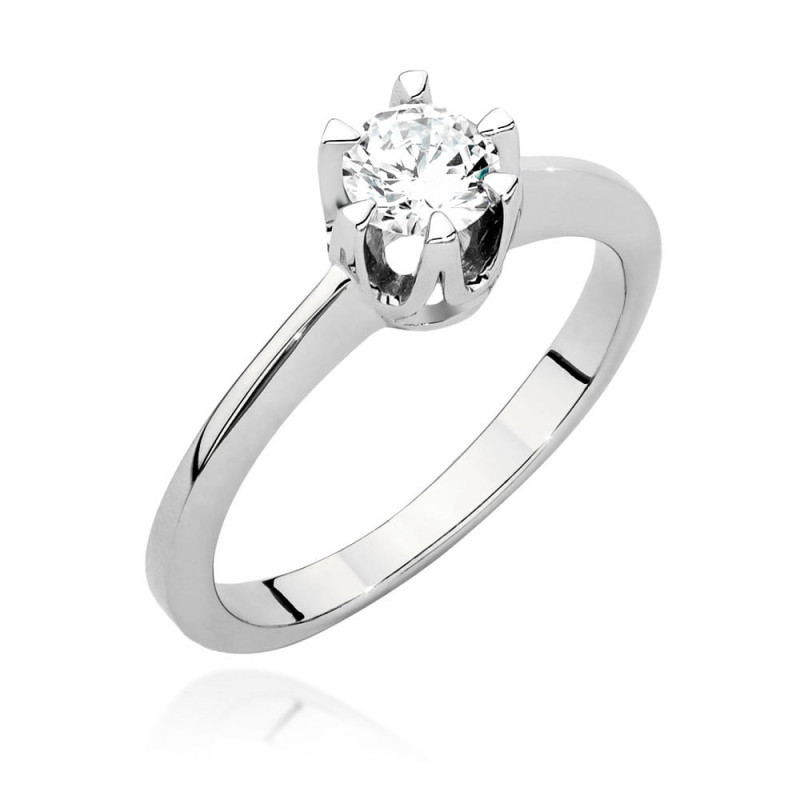 Pierścionek W220B Diament 0,50ct białe złoto