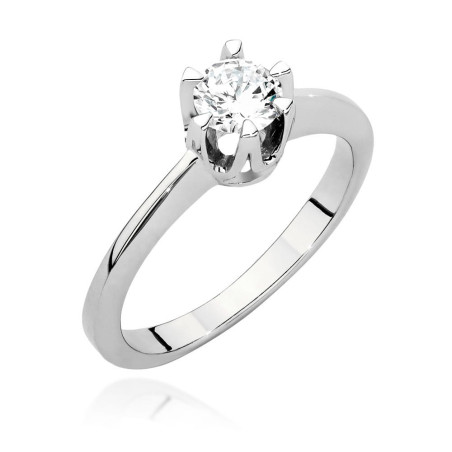 Pierścionek W220B Diament 0,50ct białe złoto