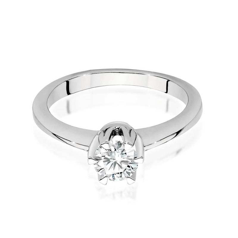 Pierścionek W220B Diament 0,50ct białe złoto