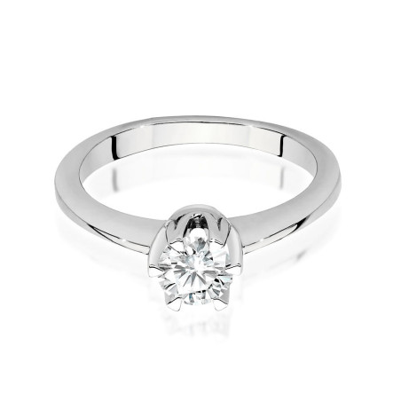Pierścionek W220B Diament 0,50ct białe złoto