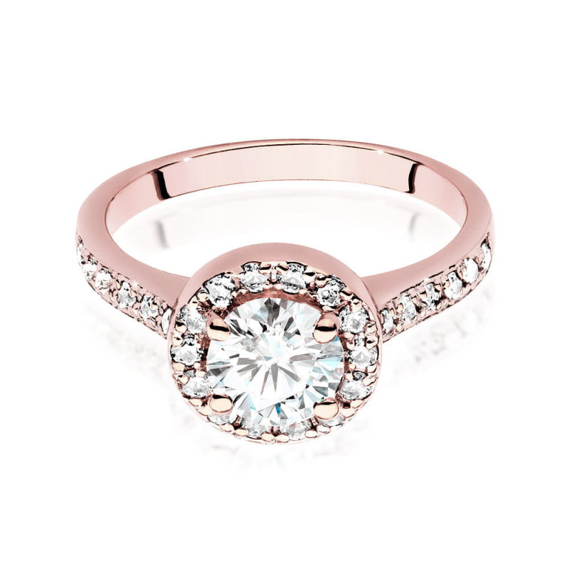 Pierścionek W551 Diament 0,70ct różowe złoto